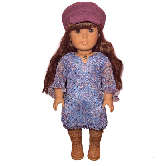 American Girl Doll Retired Molly Doll Dressed as a Hippie - Picture 3 of 7